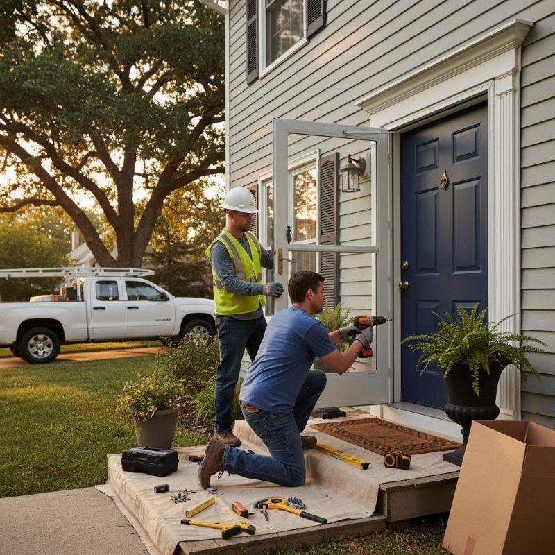Storm Door Installation detail